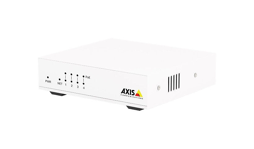 Axis D8004 4-Port PoE+ Unmanaged Switch, 60W, Palm Sized, 02101-004