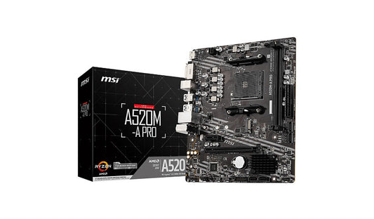 MSI A520M-A PRO Micro ATX Motherboard AMD A520 Socket AM4 DDR4 A520MAPRO