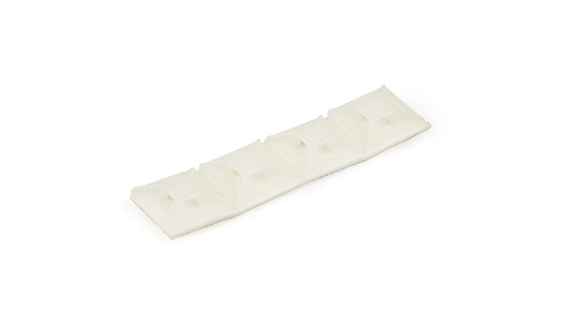 StarTech.com CBMCTM1 Adhesive Cable Tie Mounts 100 Pack White TAA 2 Year
