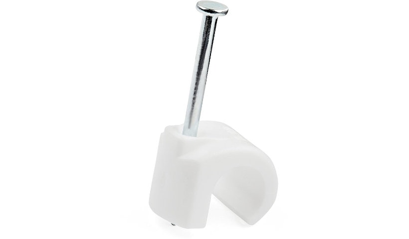 StarTech.com CBMNMCC3 Large Nail-In Cable Clips 100 Pack Reusable White 2 Year