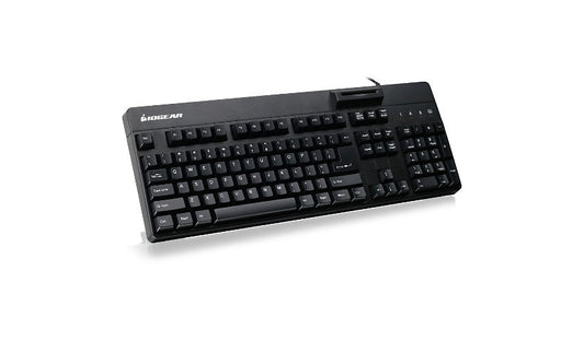 IOGEAR GKBSR202TAA 104 Key Keyboard with CAC Smart Card Reader TAA 2 Year