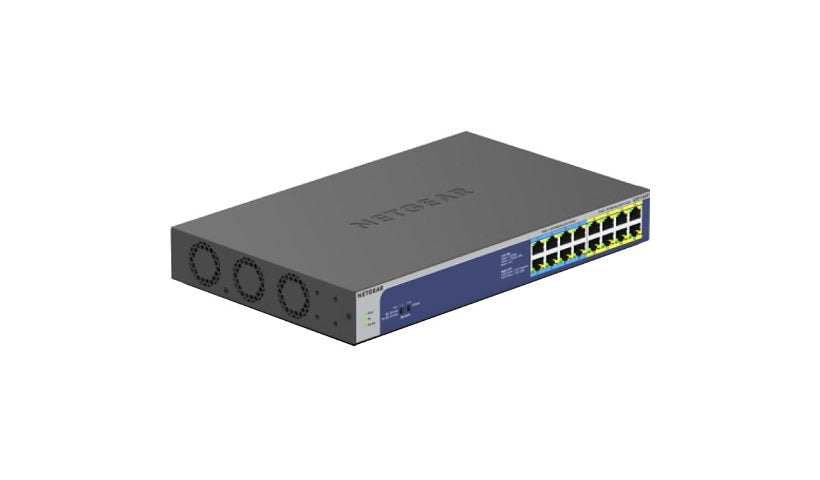 NETGEAR GS516UP-100NAS 16-Port Gigabit PoE++ Unmanaged Switch, 380W