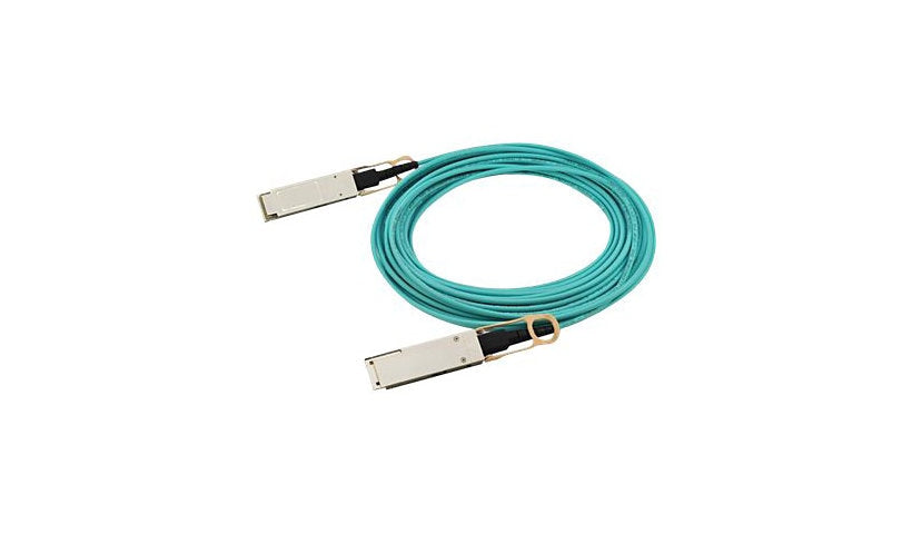 HPE Aruba Networking 15m (49ft) 100G QSFP28 to QSFP28 Active Optical Cable, Blue, R0Z28A