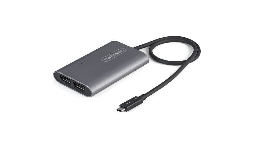 StarTech.com Thunderbolt to Dual DisplayPort 1.4 Adapter, 2x 4K 60Hz or 8K
