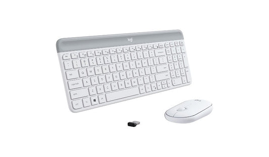 Logitech MK470 Slim Wireless Keyboard and Mouse Combo Off White 1 Year