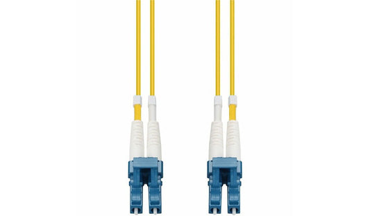 Proline PRO-LC-LC-3M9SMF-TAA 3m (9.8ft) LC to LC OS2 Single Mode Duplex Fiber Patch Cable, 9/125, OFNR Riser, TAA, Yellow