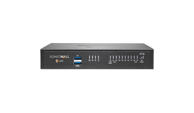 SonicWall TZ470 02-SSC-6792 Desktop Firewall, 2 x SFP+, SD-WAN