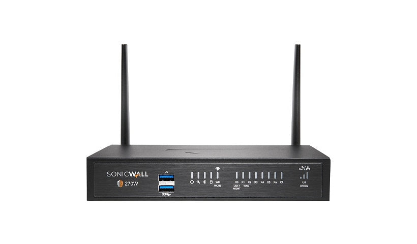 SonicWall TZ270W 02-SSC-2823 Wireless Firewall, Wi-Fi 5, 8 Ports