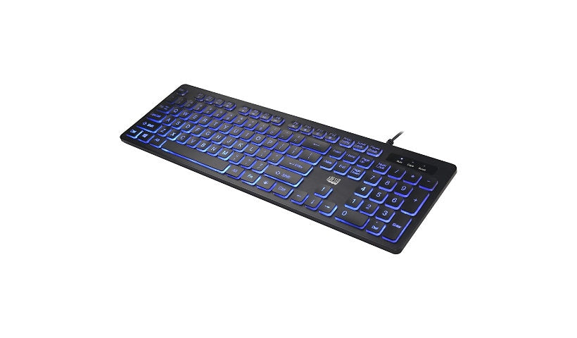 Adesso AKB-139EB Large Print Illuminated Keyboard Blue LED Lifetime Warranty