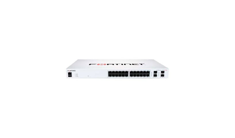 Fortinet FortiSwitch FS-124F-FPOE 24-Port Gigabit PoE+ Switch, 4x 10G SFP+