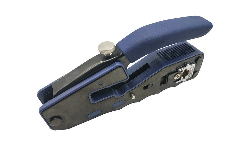 Eaton Tripp Lite Crimping Tool with Cable Stripper for Pass-Through RJ45 Plugs, Black, Blue, T100-PT1