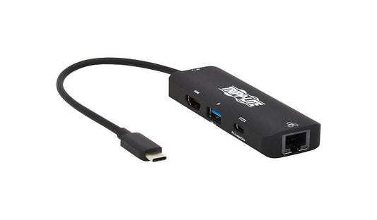 Tripp Lite USB-C Multiport Adapter, 4K 60Hz HDMI, USB-A, GbE, 100W PD, HDR