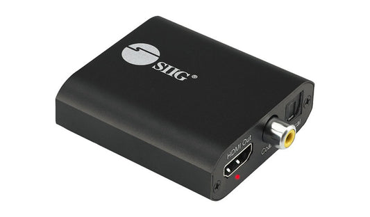 SIIG 4K HDMI Audio Extractor: 3.5mm Analog, Toslink, Coax S/PDIF Outputs