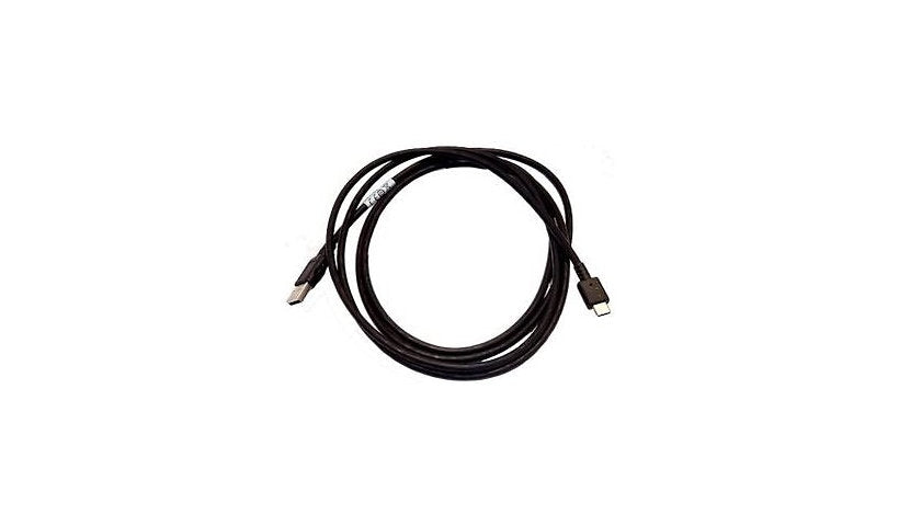 Zebra USB-C to USB-A Cable for CR6080 Charging Cradle, Midnight Black, 7 ft