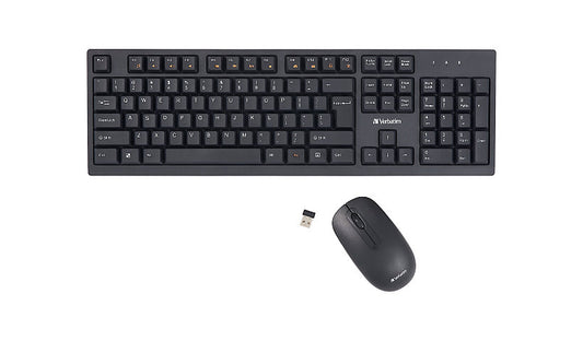 Verbatim 70724 Wireless Keyboard and Mouse 2.4GHz Nano Receiver