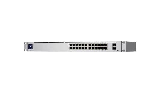 Ubiquiti UniFi USW-24 24-Port Gigabit Managed Switch, 2 SFP, Fanless