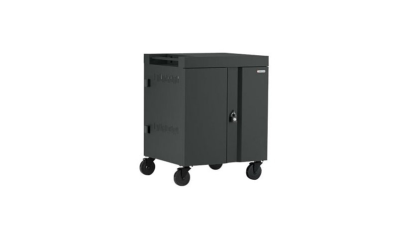 Bretford Cube TVC16USBC Pre-Wired USB-C Cart, 16 Devices, Charcoal