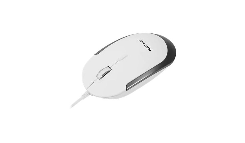 Macally UCDYNAMOUSE Silent USB-C Wired Optical Mouse Matte 2400 DPI
