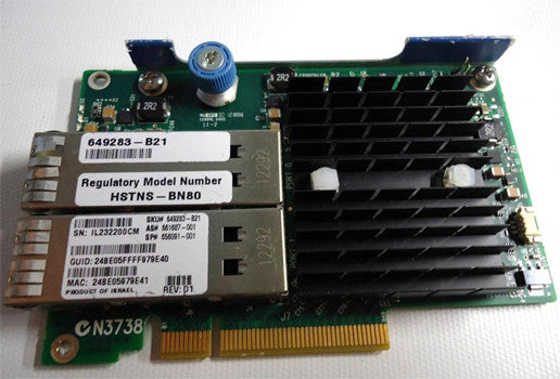HPE InfiniBand 656091-001 544QSFP QDR/Ethernet 10/40Gb 2-Port Adapter for Gen8
