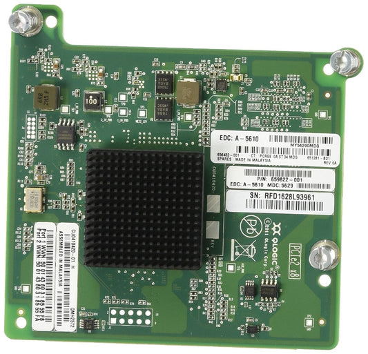 HPE QMH2572 651281-B21 Dual Port 8Gb PCIe 2.0 x4 FC HBA for Gen8 BladeSystem