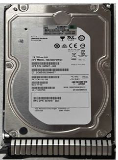 HPE MB1000FBZPL-SC 1TB SAS 6G 7.2K RPM 3.5in LFF Midline HDD for ProLiant G8/G9
