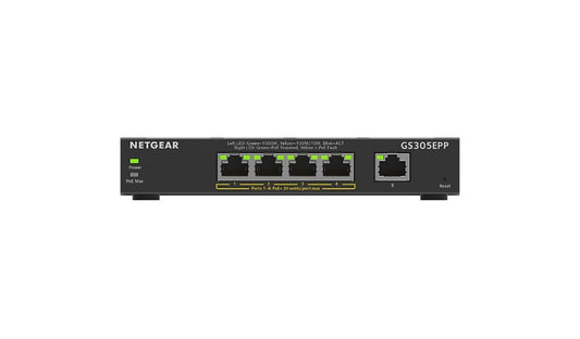Netgear GS305EPP 5-Port Gigabit PoE+ Plus Switch, 120W PoE Budget