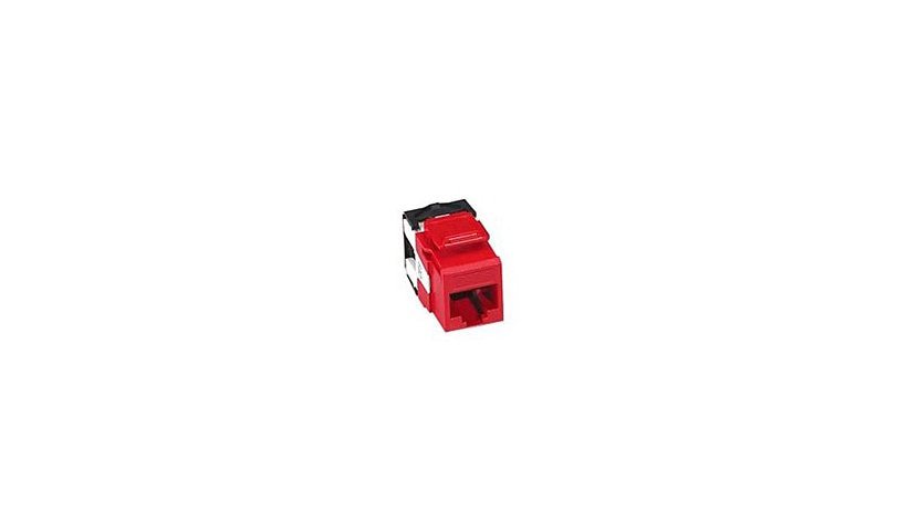 Leviton 61110-RC6 eXtreme 6+ QuickPort Cat6 Connector RJ45 110-Style Crimson Red