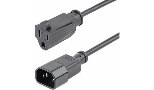 StarTech.com PAC10010PK C14 to NEMA 5-15R Power Adapter Cord 10-Pack 1 ft 10A