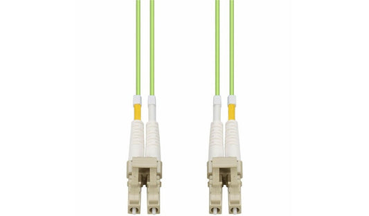 Proline PRO-LC-LC-10M5OM5 10m (32.8ft) LC to LC OM5 Wideband Multimode Duplex Fiber Patch Cable, 50/125, OFNR Riser, Lime Green