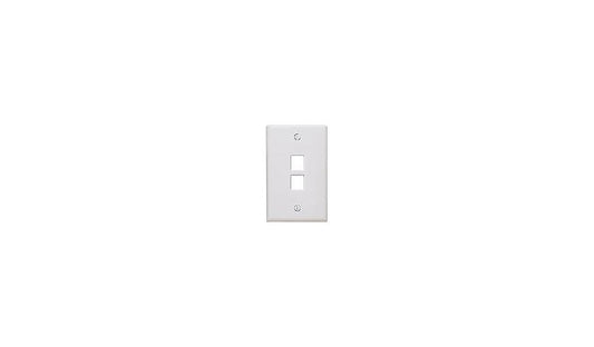 Leviton 41080-2GP QuickPort Single-Gang 2-Port Wall Plate Gray 1 Year