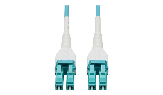 Tripp Lite (Eaton) N821-15M-AQ-AR 15m (49.2ft) LC to LC 100G OM4 Multimode Duplex Armored Fiber Cable, 50/125, LSZH, Aqua