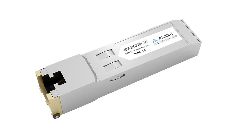 Axiom 407-BCFM-AX 10GBase-T SFP+ Copper Transceiver for Dell, RJ-45, 30 m