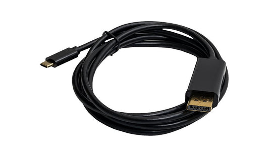B3E USB-C to DisplayPort Adapter Cable, Male/Male, Black, 6 ft