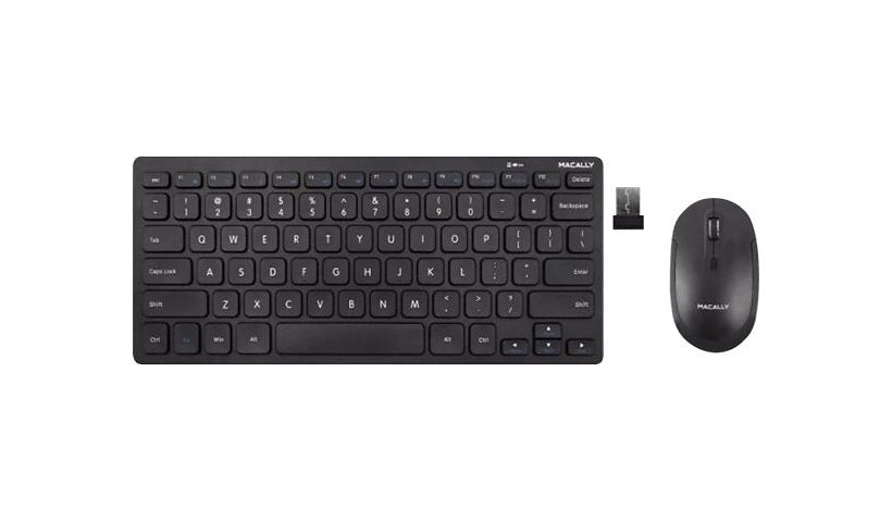 Macally RFCOMPACTKEYCB Compact 2.4GHz Wireless Keyboard and Mouse 1600 DPI