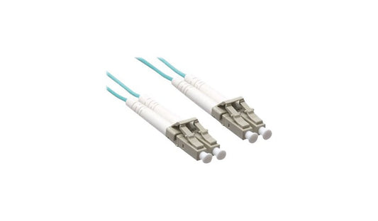 Axiom AXG94385 10m (32.8ft) LC to LC OM4 Multimode Duplex Fiber Optic Cable, 50/125, TAA, Aqua