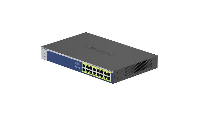 NETGEAR GS516PP-100NAS 16-Port Gigabit PoE+ Unmanaged Switch, 260W