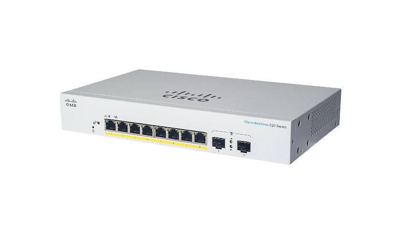 Cisco Business 220 CBS220-8T-E-2G 8-Port Gigabit Smart Switch, 2x SFP