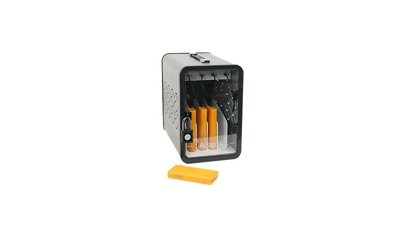 JAR Systems Adapt4 USB-C Station + Power Banks, Yellow, A4USBC2YPBYL