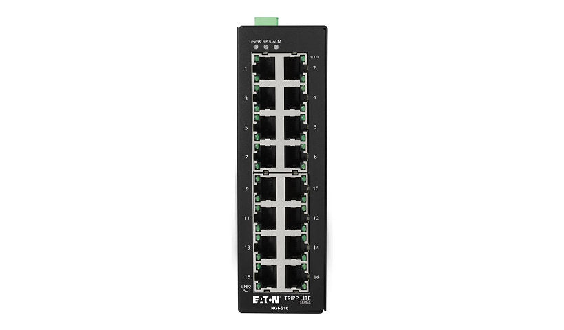 Tripp Lite NGI-S16 16-Port Industrial Gigabit Lite Managed Switch, DIN