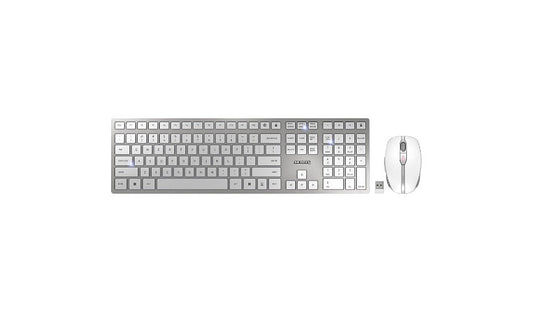 CHERRY DW 9100 SLIM JD-9100US-1 Rechargeable Keyboard Mouse Silver 3 Year