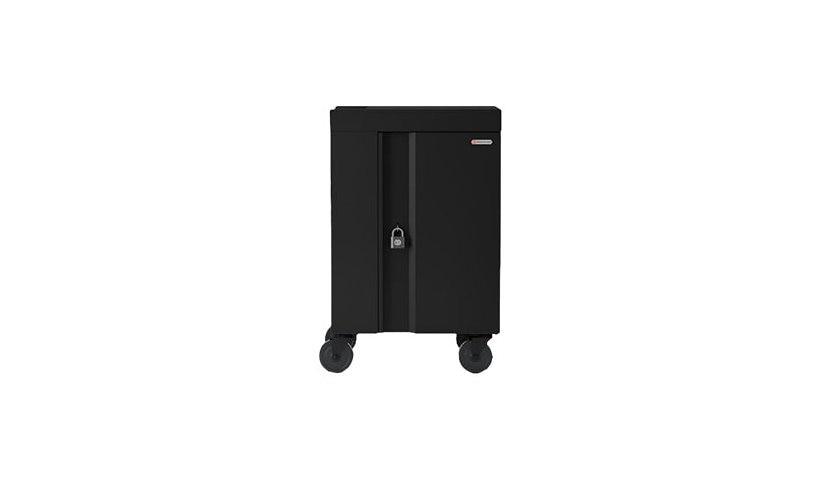 Bretford Cube Mini Pre-Wired USB-C Cart, 20 Devices, Charcoal, TVCM20USBC-CK