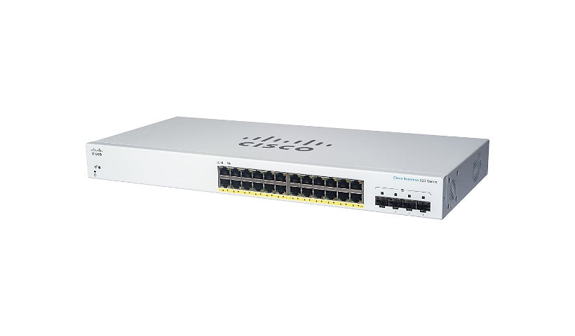 Cisco Business 220 CBS220-24T-4G 24-Port Gigabit Smart Switch, 4x SFP