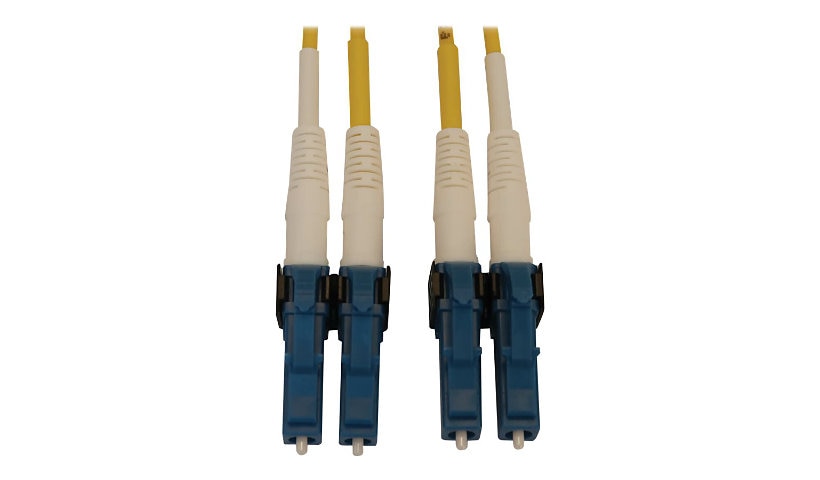 Tripp Lite (Eaton) N370X-02M 2m (6.6ft) LC/UPC to LC/UPC 400G OS2 Single Mode Duplex Switchable Fiber Cable, 9/125, LSZH, Yellow