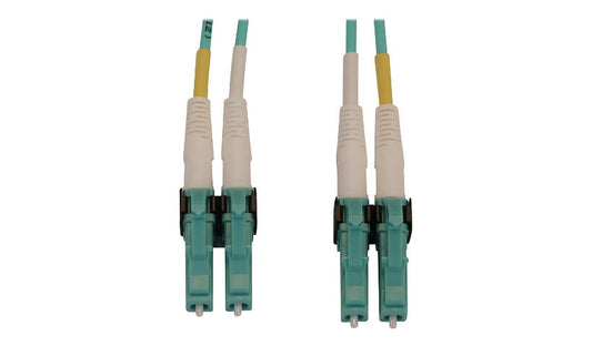 Tripp Lite (Eaton) N820X-07M-OM4 7m (23ft) LC/PC to LC/PC 400G OM4 Multimode Duplex Switchable Fiber Cable, 50/125, LSZH, Aqua