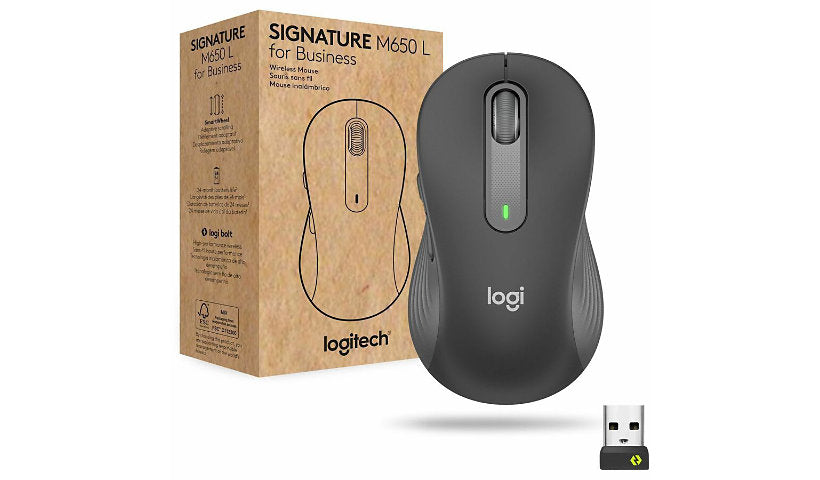 Logitech Signature M650 L for Business Wireless Mouse Graphite 910-006346 2 Year