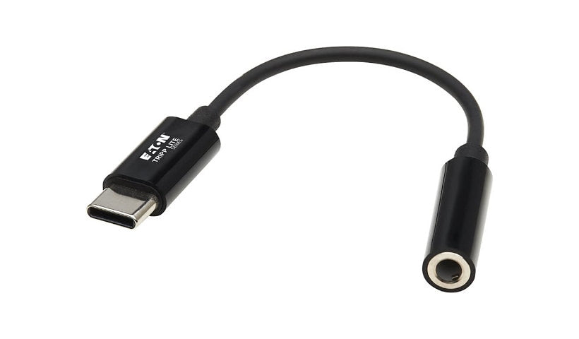 Tripp Lite USB-C to 3.5mm Headphone Adapter, 24-bit DAC, TPE, 10.7 in