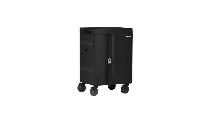 Bretford CUBE Cart Mini AC, 24 Devices, Digital Timer, Black, TVCM24PAC-BP