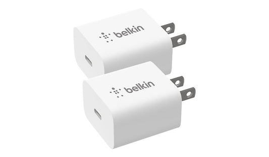 Belkin 20W USB-C PD Wall Charger White Pack of 2 BBC005-WH-2PK 2 Year