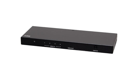 C2G C2G41604 4-Port HDMI Switch 4K 60Hz HDMI 2.0 HDCP 2.2 IR Remote 3 Year