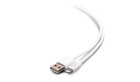 C2G USB-A to Lightning Sync & Charging Cable, MFi Certified, White, 10 ft